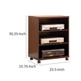 thumbnail image 5 of Benzara BM141948 Splendide TV Stand & Imprimante Stand avec Roulettes & 44; Brun, 5 of 5