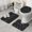 Black Gothic Skull, variant on Black Gothic Skull Spider Pattern Bathroom Rugs Sets 3 Piece,Toilet Cover Set,Absorbent Non Slip Bathroom Mats Sets with U-Shaped Contour Rug Toilet Rug Set