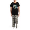thumbnail image 4 of CafePress - ORN St Francis Irish Wolfh Women's Dark Pajamas - Women's Short Sleeve Print T-Shirt and Pants Dark Cotton Pajama Set, 4 of 7