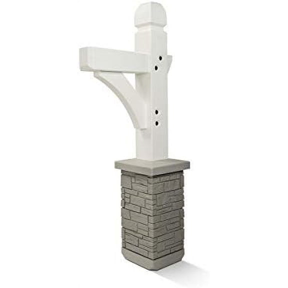 Premium Mailbox Post Set (Cross-Arm, Classic White)$$Tools & Hardware Other