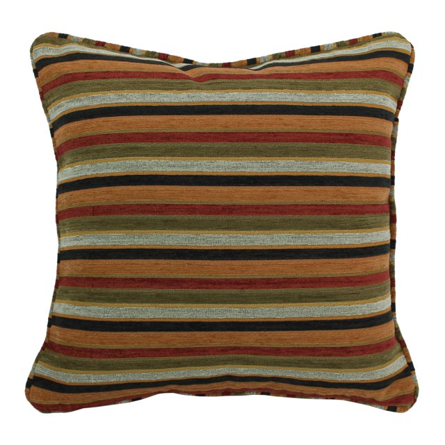 Coussin Carré Double-Cordé 18 Pouces en Jacquard Chenille avec Insert - Cadillac