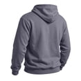 thumbnail image 5 of WIZUTIZ Men's Letter Print Fleece Pullover Hoodie With Kangaroo Pocket Long Sleeve Streetwear Casual Fall Winter Sweatshirt, 5 of 5