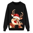 thumbnail image 4 of mgoYE Matching Family Christmas Sweaters Knit Pullover Cute Long Sleeve Crew Neck Xmas Holiday Jumper(Black,4Y), 4 of 4