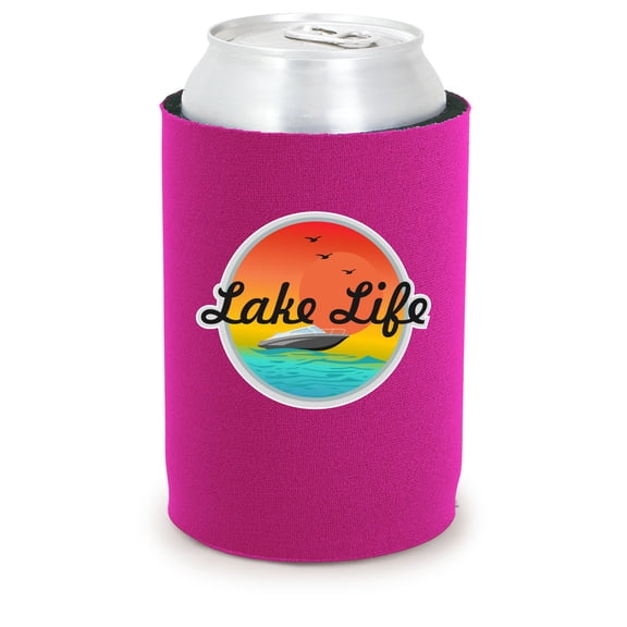 Lake Life Full Bottom Neoprene Can (Fuchsia)