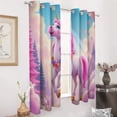 thumbnail image 3 of Unicorn in Fantasy Landscape 2 Panels 3D Printing Pattern Curtain for Bedroom Living Room Kitchen Window Decoration Home, 3 of 6