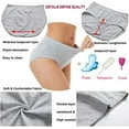 thumbnail image 6 of VOOPET 5Pack Menstrual Period Underwear for Women Leak Proof High Waist Cotton Ladies Panties Briefs, 6 of 11