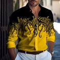 thumbnail image 3 of Camisa de manga larga con botones para hombre, 9 colores, estampado 3D de pulpo, ropa de noche diaria, camisa de solapa, ropa holgada de moda para hombre, 6xl, 3 of 5
