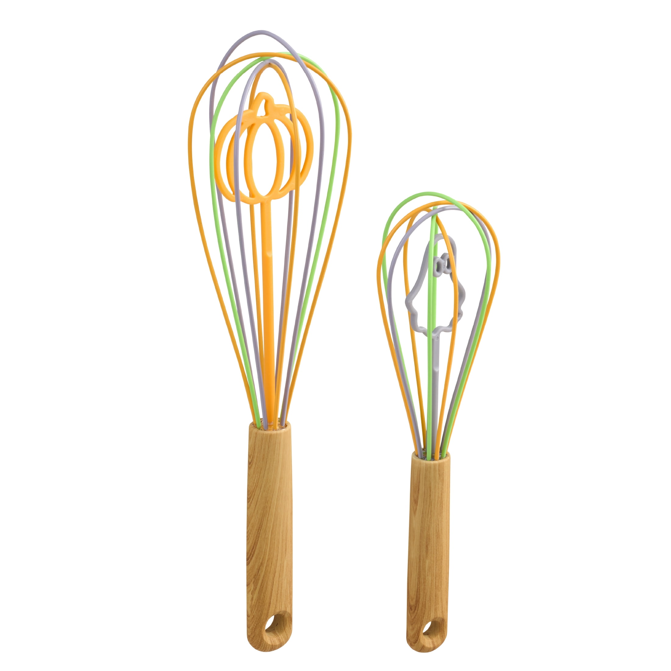 Way To Celebrate Whisk Set, 2-Piece, Silicone & Bamboo