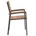 thumbnail image 3 of vidaXL Stackable Garden Chairs 4 pcs Solid Wood Acacia and Metal, 3 of 5