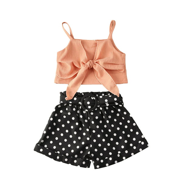 Wayren USA - Summer Toddler Baby Girls Outfits Clothes Set Halter Bow ...