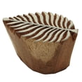 thumbnail image 1 of Wooden Stamps Decorative Textile Printing Blocks Leaf Pattern Hand Carved, 1 of 3