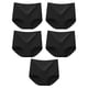 thumbnail image 1 of 5 piezas de ropa interior de cintura alta para mujer, bragas para mujer (L, XL, XXL) bragas negras para mujer, 1 of 5