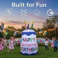 thumbnail image 4 of Sunnydaze Inflatable Party Decoration Happy Birthday Cake, 4 ft, 4 of 11