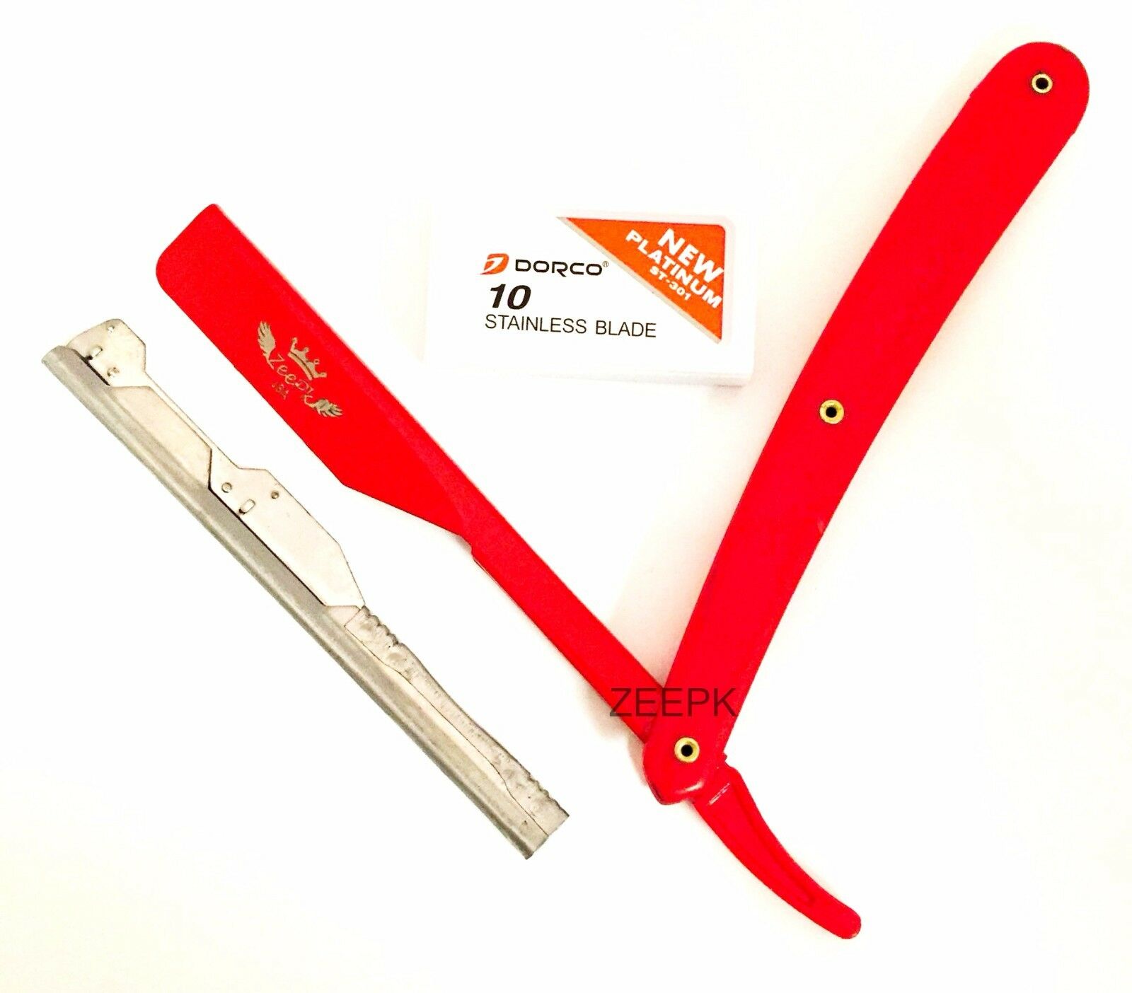 Zeepk Straight Edge Razor Disposable Dorco Blades Clean Shave Beard