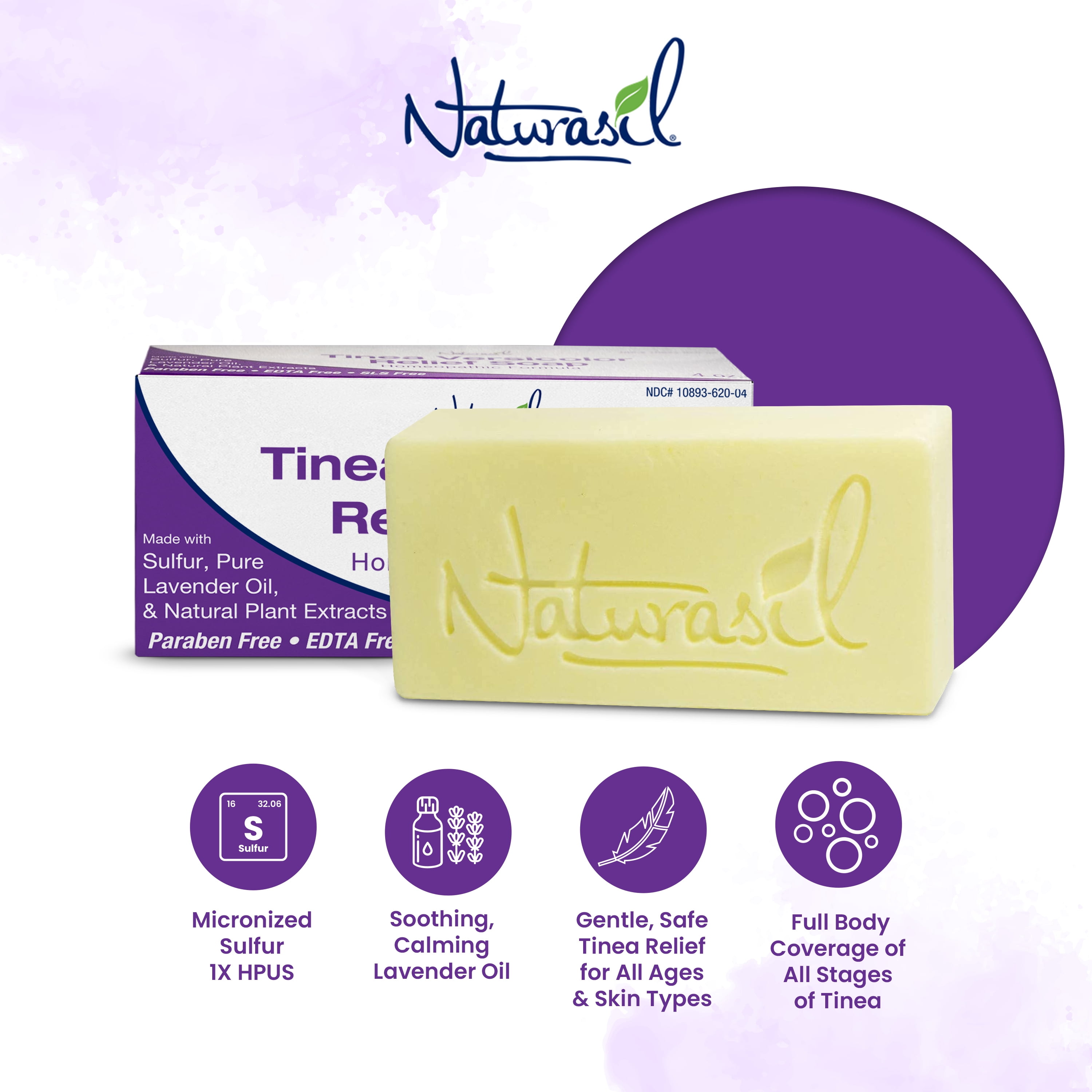 Naturasil 10 Sulfur Medicated Tinea Versicolor Treatment Soap 4oz