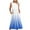 Blue, variant on Summer Beach Dresses for Womens 2026 Plus Size Fashion Sleeveless Pocket Round Neck Printing Loose Long Dress