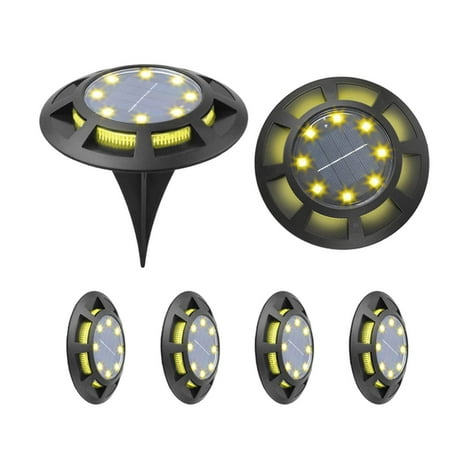 

Vikakiooze Gardening Clearance Items Solar Ground Light 16 LED Solar Lights (8 Main Lights 8 Side Lights) Upgraded Outdoor Solar Powered Waterproof Bright In-Ground Light Light For Walkwa
