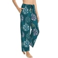thumbnail image 3 of Cauagu whiter Snowflake balloons Pajama Pants for Women Loose Fit Wide Leg Trouser Pants Casual Elastic Waist Drawstring Lounge Pants, 3 of 6