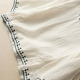 thumbnail image 5 of Wang6 Oversized 3/4 Sleeve Tops for Women Trendy Fall Loose Fit V Neck T Shirts Causal Embroidered Side Slit Graphic Tees White 0713-3/4 sleeve tshirts XXXL, 5 of 5