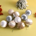 thumbnail image 5 of Christmas Ornaments Champagne Xmas Balls - Pack of 12 Luxury Christmas Tree Decorations Shatterproof - Satin Glitter Xmas Bulbs Set, 2.36 inch 60mm, 5 of 5