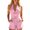 Pink, variant on Womens Sleeveless Shorts Belted Romper,Plunging V-Neck Romper,Summer Outfit High Waist Slim Romper with Pocket,Navy Women's S-XXL