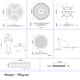 thumbnail image 2 of Juego de resonador Dobro Ehuebsd 8 Uds. conos resonadores, 2 of 9