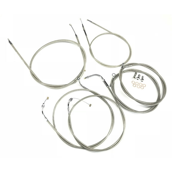 Baron Throttle-Clutch-Brake Cable Kit Stainless 18"-20" Bars (BA-8059KT-18)