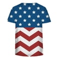 thumbnail image 5 of Tops Para Mujer Blusa Casual Elegante Camisas Día de La Independencia Camiseta de Cuello Redondo de Moda Impreso Manga Corta Odeerbi ODB167789, 5 of 5