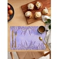 thumbnail image 2 of Lavender Flower Placemats Set of 4 Washable Woven Burlap Cloth Fabric Placemat for Square/Rectangle/Round/Oval Dining Table, Ombre Purple Spring Watercolor Easy Clean Place Mats for Toddlers, Kids, 2 of 6