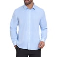 thumbnail image 4 of CAMISAS DE NEGOCIO DE MANGA LARGA PARA HOMBRES CON PATRÓN A CUADROS XL AZUL Y BLANCO, 4 of 5
