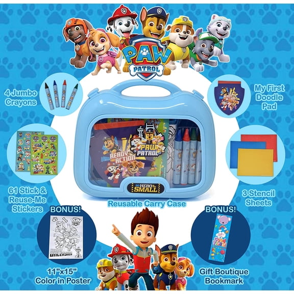 Paw Patrol Coloring and Activity Carry Case 61 Pcs