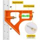 thumbnail image 2 of Escuadra combinada - Regla multifunción ajustable de 300 mm - Herramienta transportadora de 12 pulgadas con nivel de burbuja y práctico tirador de cable - Escuadra ajustable de 45/90 grados para dise JAMW Sencillez, 2 of 5