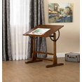 thumbnail image 2 of Vintage Rustic Oak Drafting Table, Top Adjustable Drafting Table Craft Table Drawing Desk Hobby Table Writing Desk Studio Desk, 36''W x 24''D, 2 of 5