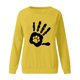thumbnail image 4 of ICHUANYI Clearance Women's Round Neck Top Casual Fashion, Personalized Printing Loose Fitting, Slimming Long Sleeves(Yellow, M) ICHUANYI WER2023081513144, 4 of 4