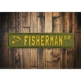 thumbnail image 2 of Fisherman Street Aluminum Metal Decor Sign - 4x18 inches, 2 of 4