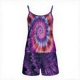 thumbnail image 4 of SMihono Pajamas Sets for Women 2 Piece Casual Sleeveless Tank Tops Lounge Elastic Waist Shorts Outfits Fashion Print Pajamas Multicolor L, 4 of 5