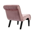 thumbnail image 4 of Accent Chairs, Velvet Upholstered Single Sofa Chair with Button Tufted Backrest and Solid Legs, Modern Ergonomical Lounge Chair with Thicken Cushion for Living Room Office Bedroom,Pink, 4 of 7