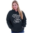 thumbnail image 3 of Blink If You Like Me Funny Sarcastic Unisex Plus Fleece Graphic Hoodie Brisco Brands 5X, 3 of 4