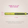 thumbnail image 6 of Almost Famous California Digital Flat Iron, Next-Gen PTC heater, Sparkling tourmaline protects hair, Floating plates, auto-shutoff, Digital Adjustable temperature, Worldwide voltage, Yellow, 6 of 9