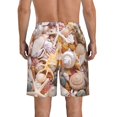 thumbnail image 3 of Bixox Men's Colorful Seashells printing Casual Classic Fit Short Summer Beach Shorts, 3 of 6
