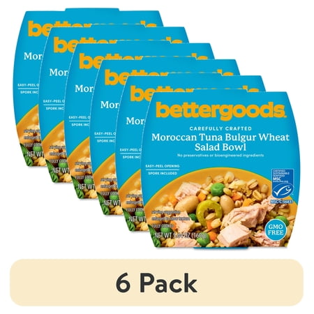 (6 pack) bettergoods Moroccan Tuna Bulgur Wheat Salad Bowl MSC Certified 5.6 oz