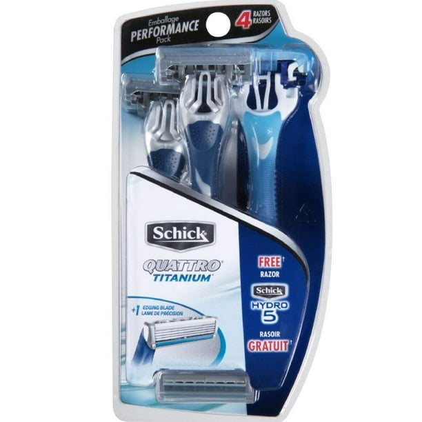 Schick Quattro Titanium Disposable Razors for Men Smooth Shaving Razor