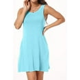 thumbnail image 5 of Aiyino Women Summer Casual Swing T-Shirt Dresses Beach Cover up Loose Sleeveless Dress, 5 of 7