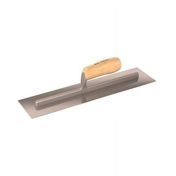 CONCRETE TROWEL - STEEL 16" x 4" WITH WOOD HANDLE