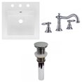 thumbnail image 1 of American Imaginations 16.5-in. W 3H8-in. Ceramic Top Set In White Color - Drain Incl. AI-32981, 1 of 9