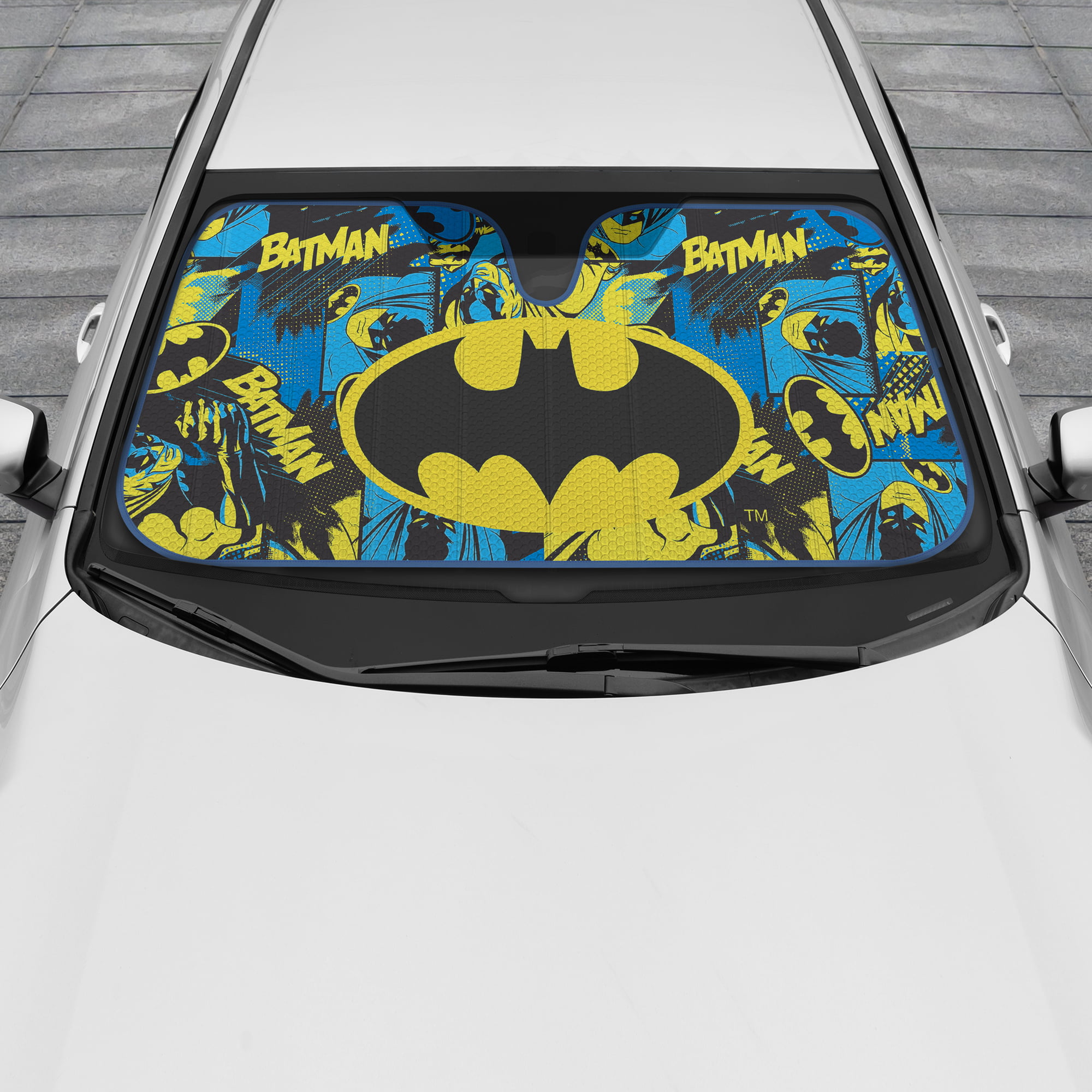 Batman Superman Sunshade for Windshields 51.2 X 27.5 Auto Windshield Sun Shade Universal Fit for Car Sedan SUV 