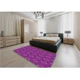 thumbnail image 3 of Patterned Dark Magenta Purple Rug, pat2570pur, 3 of 8