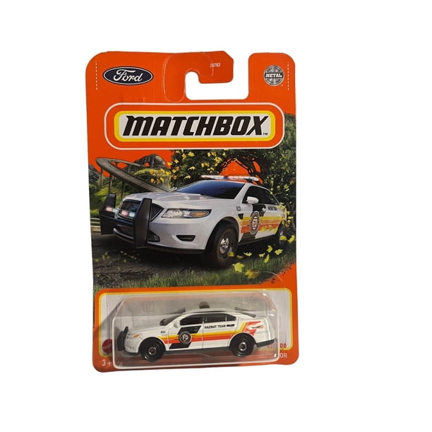 Auto de colección Die Cast Matchbox Ford Police Interceptor blanco