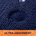thumbnail image 4 of Smiry Bathroom Rugs Sets 2 Piece, Soft Absorbent Chenille Bath Rug Set, Non Slip Machine Washable Shaggy Bath Mats for Tub, Shower, and Floor (30x20+24x16, Navy blue), 4 of 7