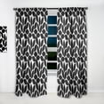 thumbnail image 2 of Designart 'Black and White Geometric Pattern XII' Mid-Century Modern Curtain Panel, 2 of 5